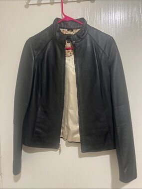 Wilsons Leather Women's Black Moto-Style Leather Jacket